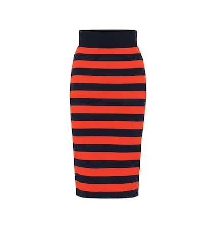 Grlfrnd Baker Striped Stretch Knit Skirt