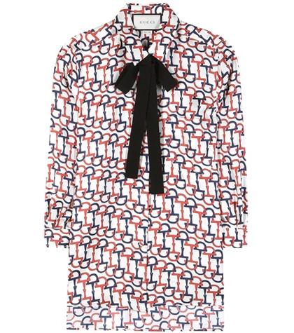 Gucci Printed Silk Twill Blouse