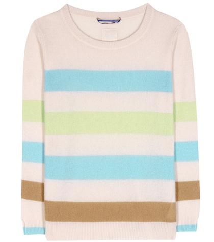Miu Miu Carena Striped Cashmere Sweater