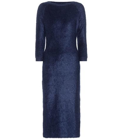 Balenciaga Mohair And Cotton-blend Dress