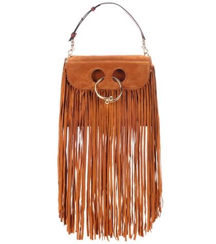 Jw Anderson Pierce Medium Tasselled Suede Shoulder Bag