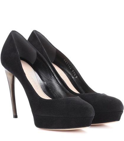 Tabitha Simmons Suede Plateau Pumps
