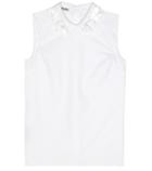 Miu Miu Exclusive To Mytheresa.com – Sleeveless Embellished Cotton Top