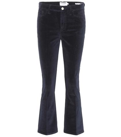 Frame Le Crop Mini Boot Velvet Trousers
