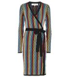Diane Von Furstenberg Striped Knit Wrap Dress