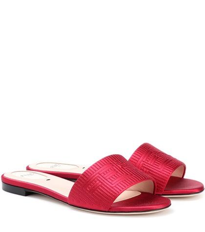 Fendi Satin Slides