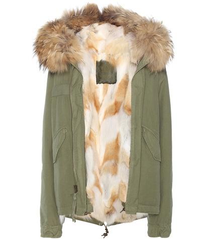Mr & Mrs Italy Mini Fur-lined Parka With Fur-trimmed Hood