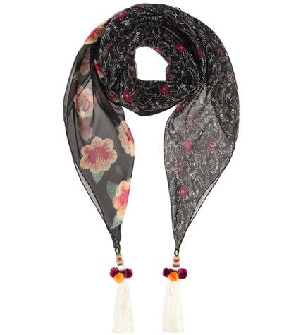 M.i.h Jeans Tassel-embellished Silk Scarf