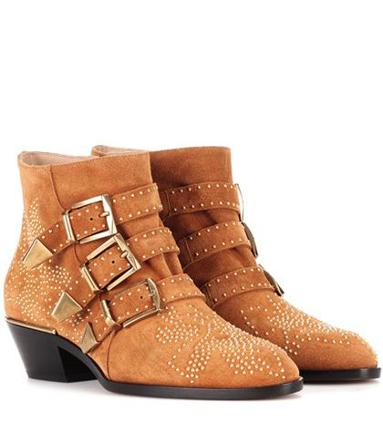 Chlo Exclusive To Mytheresa.com – Susanna Studded Suede Ankle Boots