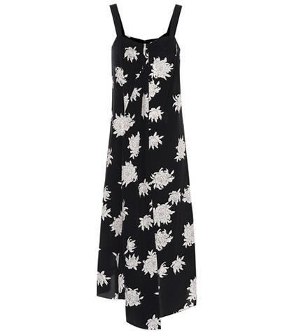 Vince Floral-printed Silk Dress