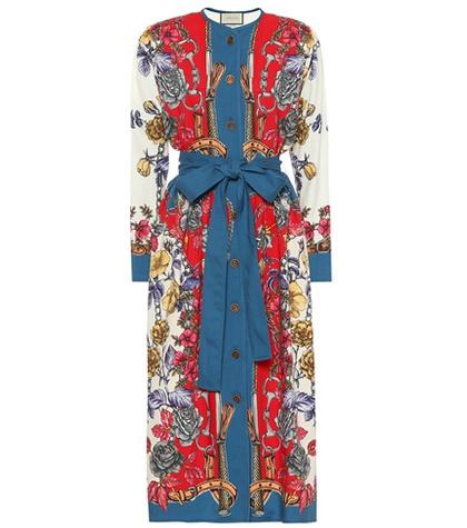Gucci Printed Wool Dress
