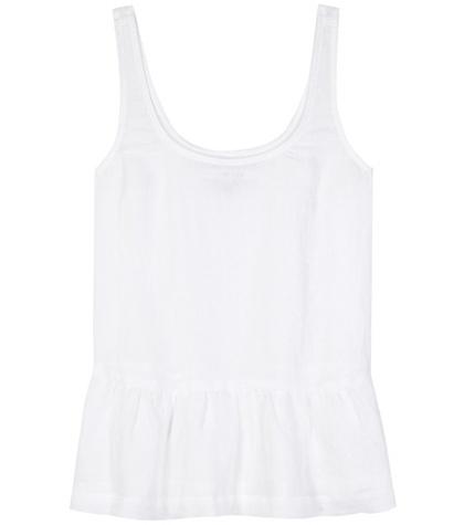J Brand Liat Peplum Linen Tank Top