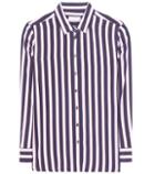 James Perse Leema Striped Silk Shirt