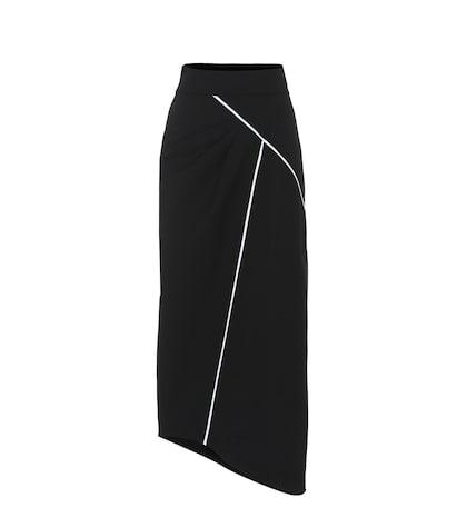 Givenchy Asymmetric Wool Crêpe Skirt