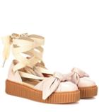 Fenty By Rihanna Bow Creeper Leather Sandals