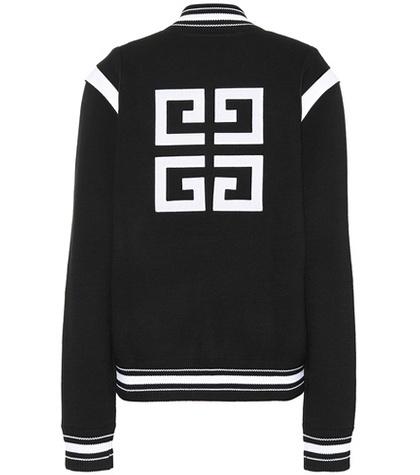 Staud Knitted Wool Varsity Cardigan