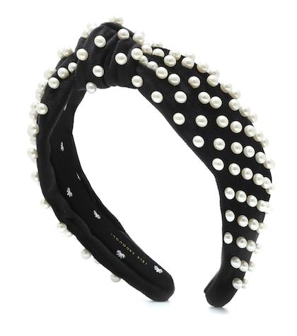 Lele Sadoughi Embellished Velvet Headband