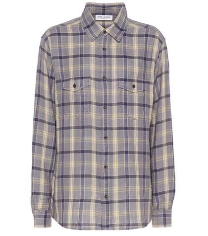 Saint Laurent Plaid Cotton Shirt