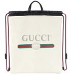 Gucci Printed Leather Drawstring Backpack