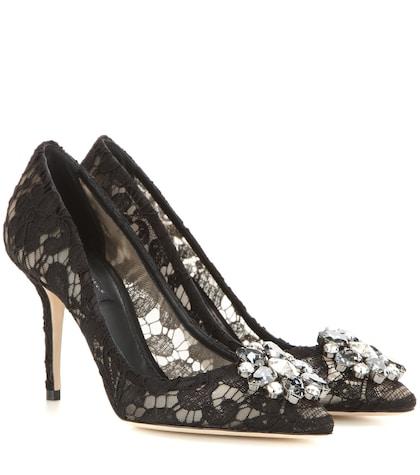 Rick Owens Bellucci Embellished Lace Pumps