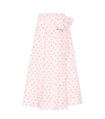 Lisa Marie Fernandez Polka-dot Linen Skirt
