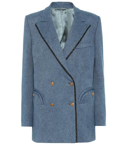 Diane Von Furstenberg Blunose Everyday Denim Blazer