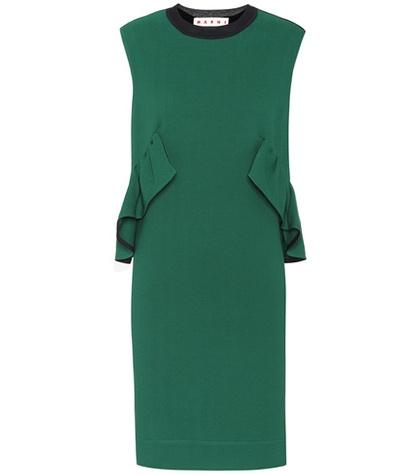 Carolina Herrera Crêpe Wool And Cotton-blend Dress