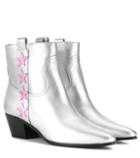 Fendi Rock 40 Star Metallic Leather Boots