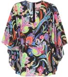 Etro Floral-printed Silk-blend Top