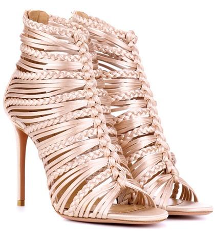Aquazzura Goddess 105 Satin Sandals