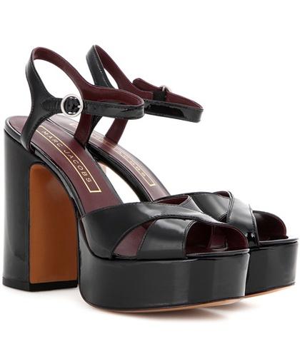 Marc Jacobs Debbie Patent Leather Platform Sandals