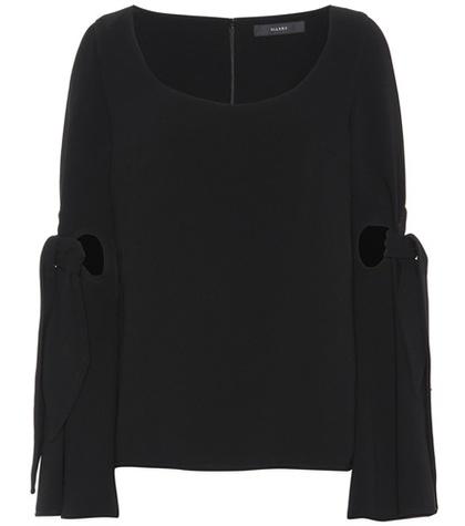 Ellery Maya Tie Sleeve Crêpe Top