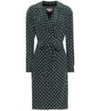 Burberry Polka-dotted Silk Wrap Dress