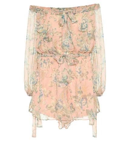 Zimmermann Tempest Floral Silk Playsuit