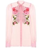 Dolce & Gabbana Floral Silk Chiffon Shirt