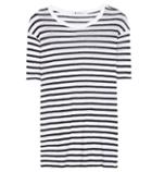 T By Alexander Wang Linen-blend Striped T-shirt