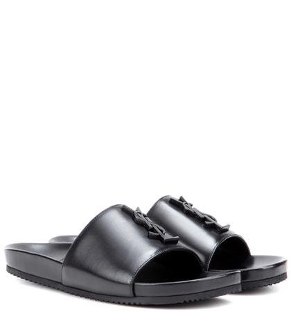 Saint Laurent Joan 05 Leather Slides