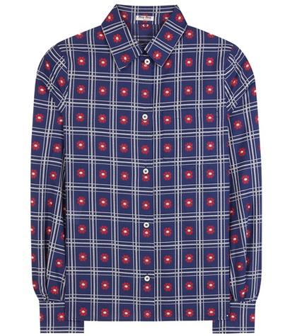 Miu Miu Floral-printed Cotton Shirt