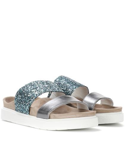 Inuikii Glitter And Leather Slides
