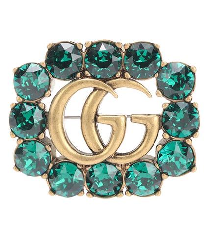 Gucci Crystal-embellished Brooch