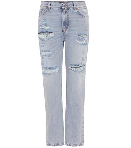 Carven Embellished Distressed Jeans