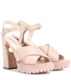 Valentino Annabel Pearl Leather Sandals