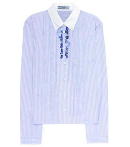 Miu Miu Ruffled Cotton Shirt