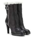 Alexander Mcqueen Shearling-lined Leather Boots