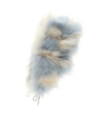 Miu Miu Striped Fur Bag Strap