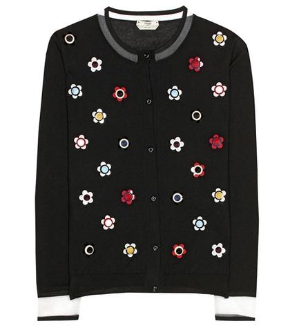 Fendi Embellished Cashmere And Silk Cardigan