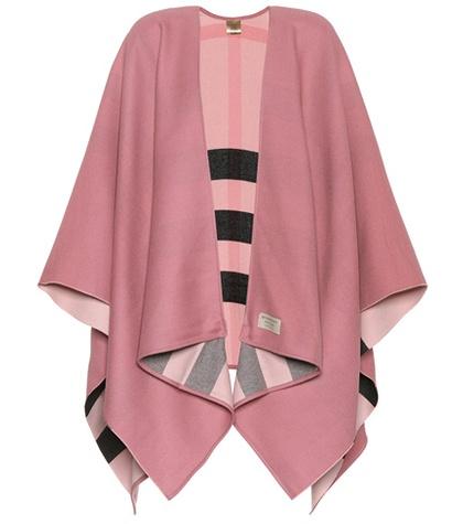 Burberry Reversible Wool Checked Cape