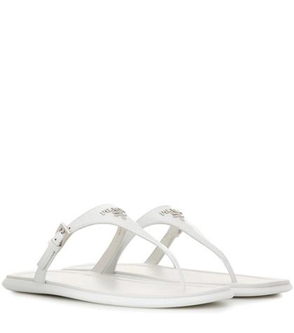Miu Miu Patent Leather Flip-flop Sandals