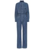 Prada Belted Denim Jumpsuit