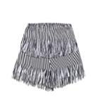 Prism Fringed Cotton Shorts
